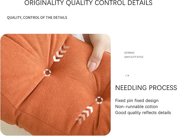 Back Pillow for Chair, Lumbar Support Pillow for Office Chair Lower Back Pain Relief Soft Cushion Car Bed Couch Sitting High Elasticity (Orange, 35cm*16cm*20cm)