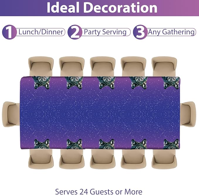 Qyeahkj Wolf Party Supplies Serves 24 Wolf Theme Party Paper Plates Napkins Wolf Tablecloth Set Tableware Kit for Kids Birthday Party Baby Shower