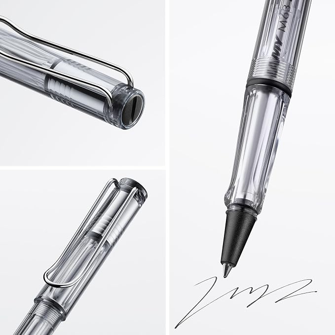 Lamy safari vista - Rollerball Pen with ergonomic grip & line width M - for pleasant long writing - made of robust ASA plastic - including rollerball refill M 63 in blue