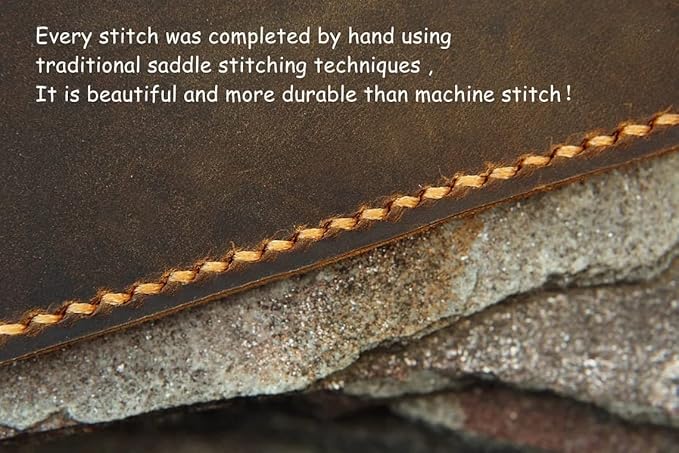 leather 2 inch 3 ring presentation binder portfolio organizer, vintage leather notepad document folder hard cover letter size