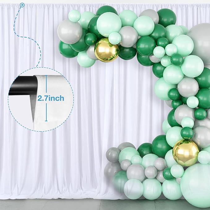 Aimosen 10x10 FT White Backdrop Background for Photography, Large Pure Photo Backdrop Curtain Drapes, High Density Screen Backdrops for Party Portrait Photoshoots Booth Video Studio