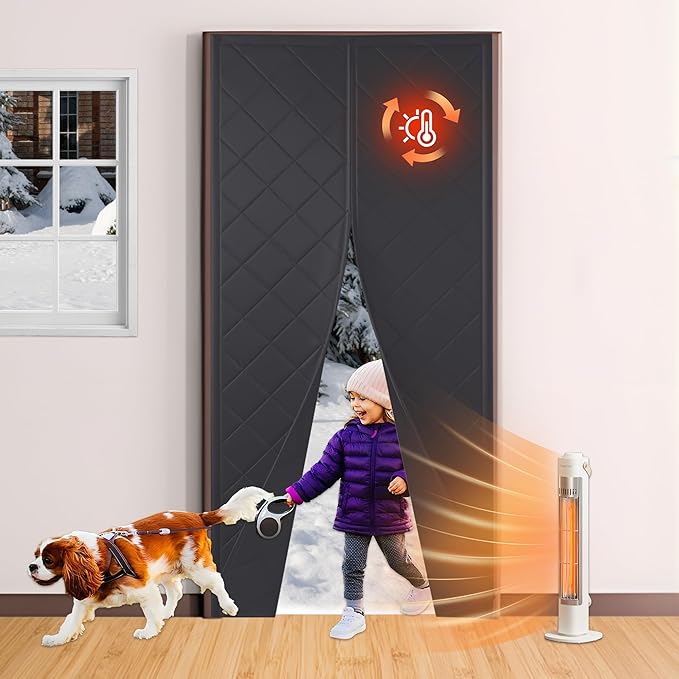 RYB HOME Summer Heat Blocking Thick Quilted Insulated Curtains, Thermal Insulated Curtains Room Divider for Energy Saving Window Treatment for Bedroom Living Room, W32 x L80, Grey, 1 Panel