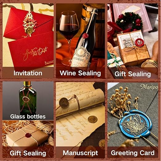xxxHOLIC Wax Seal Kit – 360 Beads in 24 Colors, Smokeless & Crack-Resistant Seal Wax Starter Set with Melting Spoon & Tea Lights for Wedding Invitations & Envelope Sealing