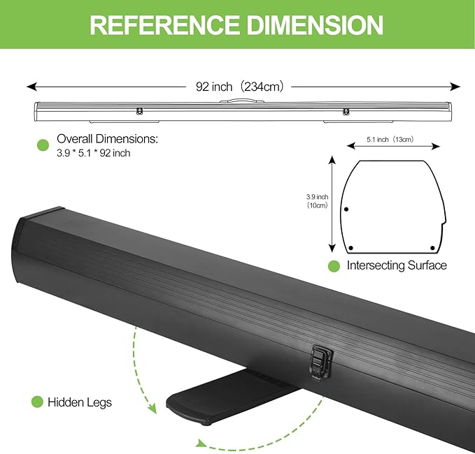 EMART 77x92in Collapsible Chromakey Panel Green Screen for Photo Backdrop Video Studio,Portable Pull Up,Solid Aluminium Base Wrinkle-Resistant Fabric,Auto-Locking Air Cushion Frame