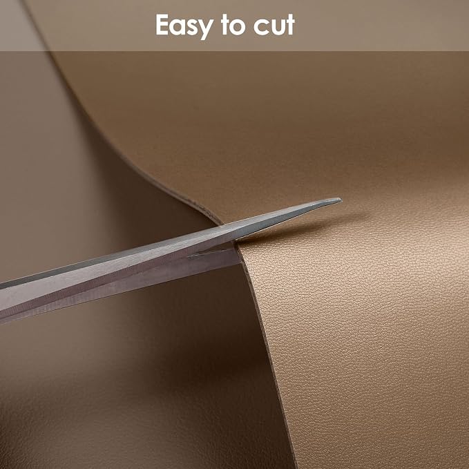 Faux Leather Table Cover,1.8mm Thick,42x66 Inch Table Protector,Table Protector for Dining Room Table,Dining Table Cover,Table Cover Protector(Mud Color+Champagne Gold,42x66)