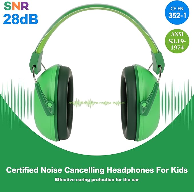 Noise Cancelling Headphones for Kids, Kids Ear Protection 28dB SNR Noise Reduction Ear Muffs for 3-16 Years Toddler/Children, Hearing Protection For Monster Jam, Concerts, Fireworks