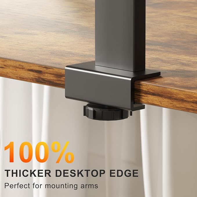 WALKINGDESK 55x28 Inches Whole Piece Electric Standing Desk, Seamless One Piece Height Adjustable Sit to Stand up Desk for Home Office, Ergonomic Computer Workstation, Rustic Brown