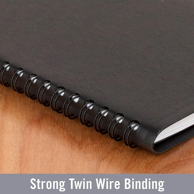 at-A-Glance Teacher Planner, 8-1/4" x 10-7/8", Undated Weekly & Daily Planner, Academic Lesson Plan Book for Family Homeschool Supplies, Agenda with Twin-Wire Binding, Black Leather (8015505)
