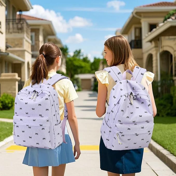 LEDAOU Backpack for Girls School Bag Kids Bookbag Teen Backpack Set Daypack with Lunch Bag and Pencil Case | Kids