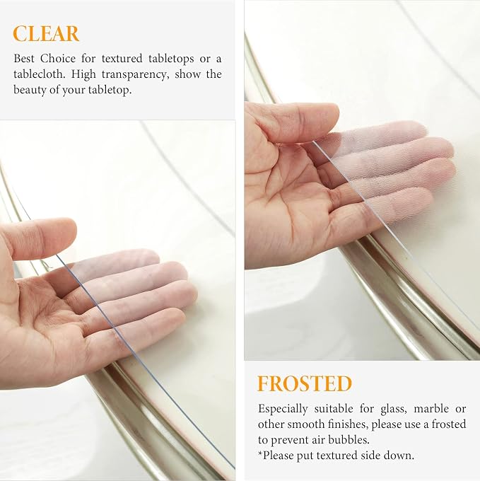 Deep Dream 1.5mm Clear Desk Cover Protector, 20×40 Inch Clear Table Protector, Rectangular Vinyl Desk Pad, PVC Plastic Table Cover for Office, Dresser, Night Stand, Computer & Writing Desk Tabletop