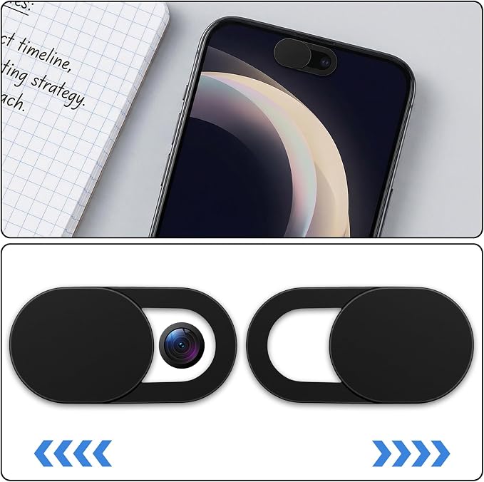 64 Pcs Webcam Cover, Ultra Thin Laptop Camera Cover Slide for Laptop/Cell Phone/PC/Tablet PC Accessories Camera Blocker Slider, Great for Privacy
