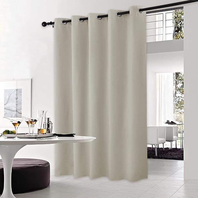 NICETOWN Natural Bedroom Blackout Curtain Panel, 1 Panel, 70 x 84 inch, Privacy Window Thermal Insulated Blackout Drape/Drapery for Loft, Guestroom
