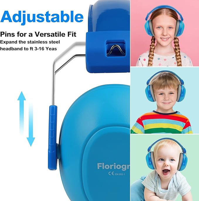 Noise Cancelling Headphones for Kids, Kids Ear Protection 28dB SNR Noise Reduction Ear Muffs for 3-16 Years Toddler/Children, Noise Cancelling Hearing Protection For Fireworks/Monster Truck