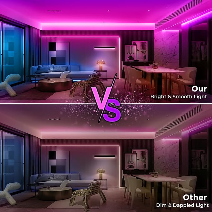 LED neon Lights,50FT RGB Neon Rope Lights,with Remote Control/APP Control,Music Sync,Timer Function,IP67 Waterproof Flexible Neon Strip Lights,for Bedroom Gaming Outdoors Decor