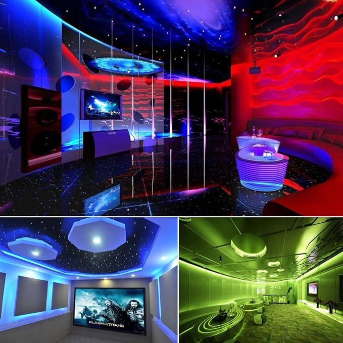 12V Flexible SMD 5050 RGB LED Strip Lights, LED Tape, Multi-Colors, 300 LEDs, Non-Waterproof, Light Strips, Color Changing, Pack of 16.4ft/5m Strips