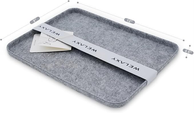 Felt Gray Lid for Deep Storage Bin Desk Drawer Organizer Sleek Caddy