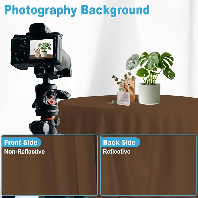 Dark Brown Backdrop for Photoshoot, Professional Photo Backdrop Background Curtain for Product Photography, Portraits, Wedding, Party, Live Streaming Video Recording 7X10 FT