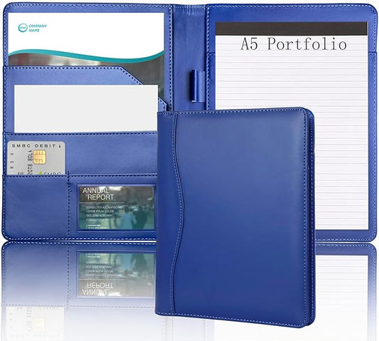 A5 Padfolio Portfolio Folder 9 x 7 in Mini Padfolio Notepad Holder Legal Writing Pad Document Organizer Folder
