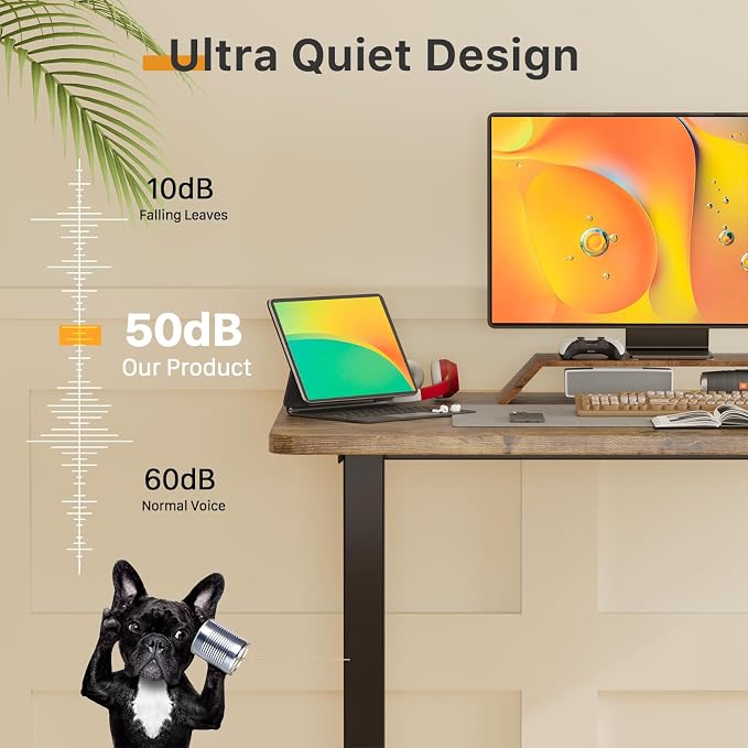 JOY worker Electric Small Stand Up Desk, 35" Whole Piece Height Adjustable | 35" x 20" Rustic Brown Compact Sit Stand Desk with Memory Controller, Narrow Computer Workstation for Home Office Walking Pad