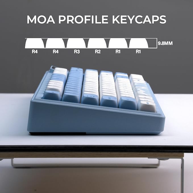 OHY XVX Dolphin Theme PBT Dye-Sub Keycaps Set, 145-Key Blue Custom Keycaps for 75% Mechanical Keyboards (Compatible with Cherry MX/Gateron Switches & Mac/Windows PC)