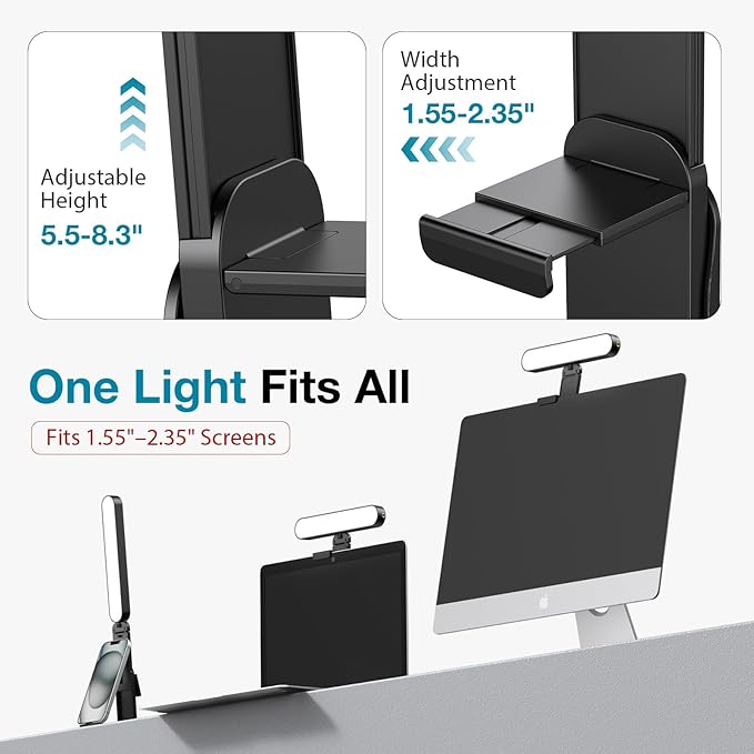 InnoGear Video Conference Light, On-Camera Video Lights for Monitor Desk LED Streaming Lighting with Remote and Touch Control Selfie Zoom Lighting for Computer Webcam Laptop Podcast, Recording