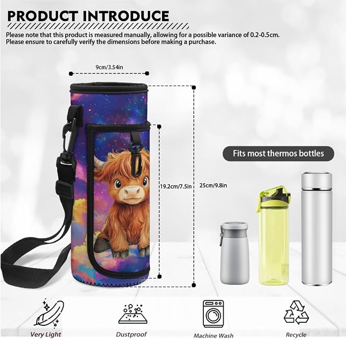 Doojoayie Highland Cow Backpack for Girls with Lunch Box Trendy Kids School Bag for Summer Elementary School Backpack for Boys 8-12 Lightweight Bookbag with Insulated Lunch Box