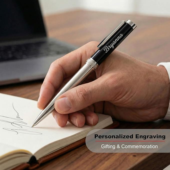 Yastar Luxury Pens Personalized, Custom Pens for Men Women, Elegant Pen for Professional Writing, Ballpoint Pen Engraved with Name, Unique Groomsmen Gifts, Business Gift for Executive