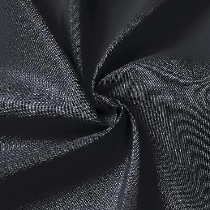 GFCC Black Backdrop Curtain - Polyester 6FT x 10FT for Wedding Party Banquet Fabric Backdrop