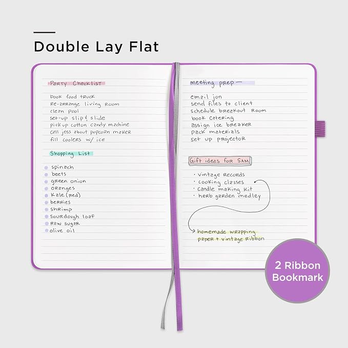 &And Per Se Lined Journal Notebook, 160 Pages, A5 5.7 x 8 inches College Ruled Thick Paper Notebook Journals for Writing, Hardcover Notebooks for Women Men Office School (1 Pack, Violet)