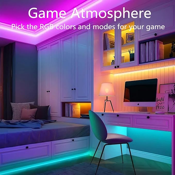 80FT Neon Rope Lights,Flexible Led Light Control with App/Remote,Multiple Modes,IP65 Outdoor Waterproof,Music Sync Strip for Bedroom