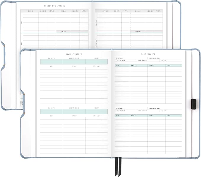AT-A-GLANCE Budget Planner, Undated Bill Organizer, Weekly & Monthly Expense and Savings Tracker, 5-3/4" x 8-1/4", Foundation, Blue (FDB-200)