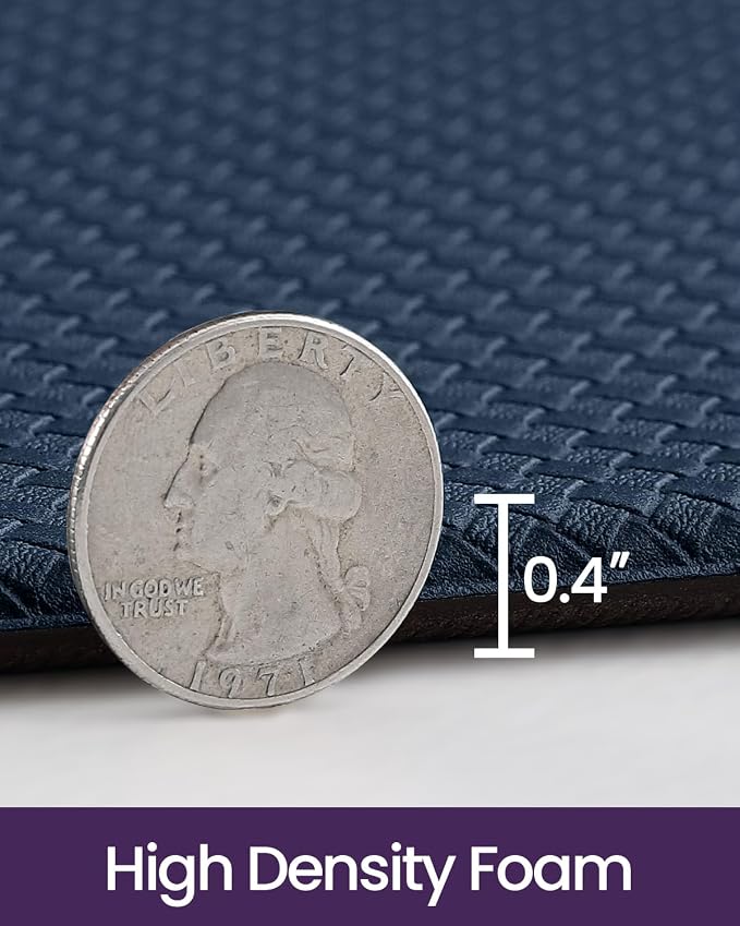 DEXI Kitchen Floor Mats Cushioned Anti Fatigue, 23x94, Large Long Standing Runner Rug Waterproof, Comfort Memory Foam Padded for Front Sink Laundry, Navy