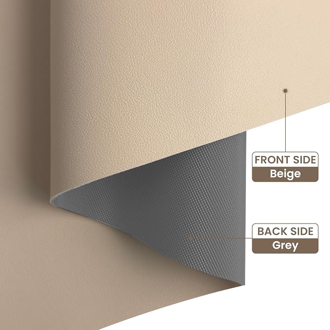 Non-Slip Desk Pad Mat, Leather Beige Desk Mat for Desktop, Large Mouse Pad, Waterproof Computer Mouse Mat Desktop Protector for Office/Home, 23.6" x 13.7"