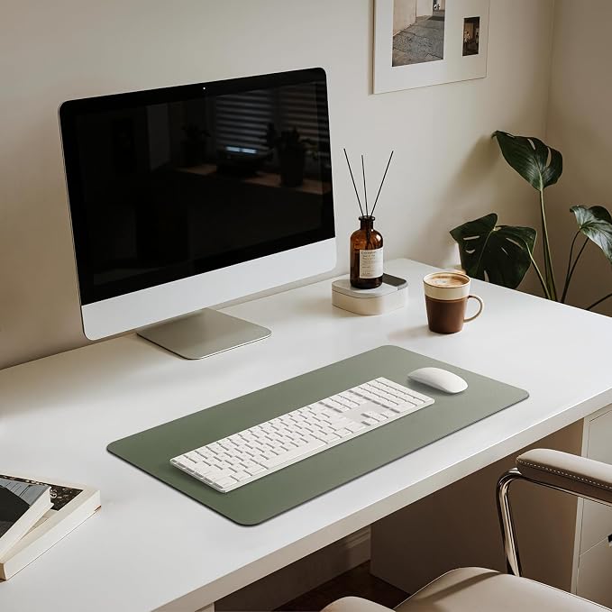 Jotsome Leather Desk Pad Mat, Non-Slip Desk Blotter Pad - Desk Protector for Office, Home, Laptop, and Desktop