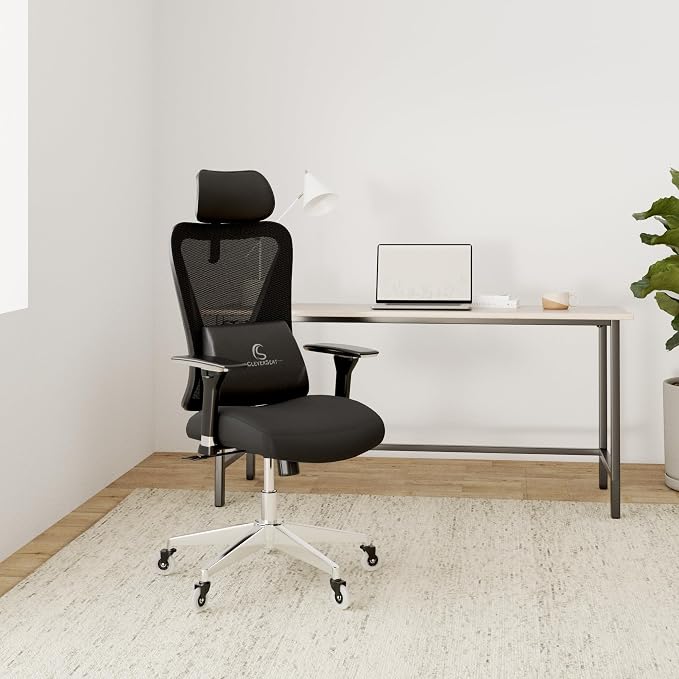 CleverSeat Ergonomic Office Chair Comfy [#1 in Tests] Swivel Chair | Ergonomic Chair with Breathable Mesh Back | Computer Chair with wheels | Home Office Desk Chair with 2D Headrest | For 330lbs