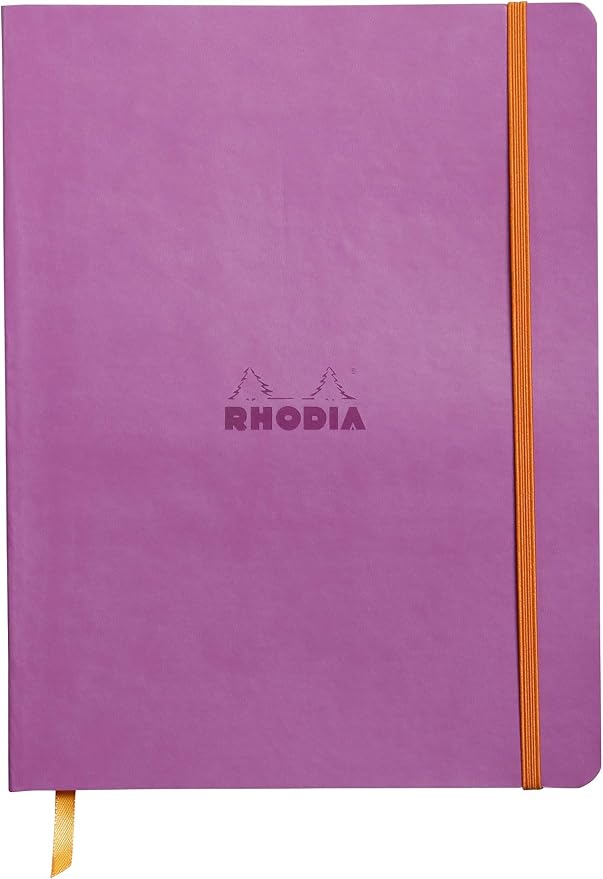 Rhodia Rhodiarama SoftCover Notebook - 80 Dots Sheets - 9 3/4 x 7 1/2 - Lilac Cover (117561C)