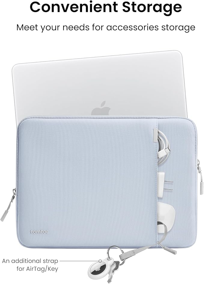 tomtoc 360° Protective Laptop Sleeve Designed for 13-inch New MacBook Neo A3404 (2026) A18 Pro Chip, Water-Resistant Shockproof Computer Case Bag Fits 12-13 Inch Surface Pro Copilot+ PC