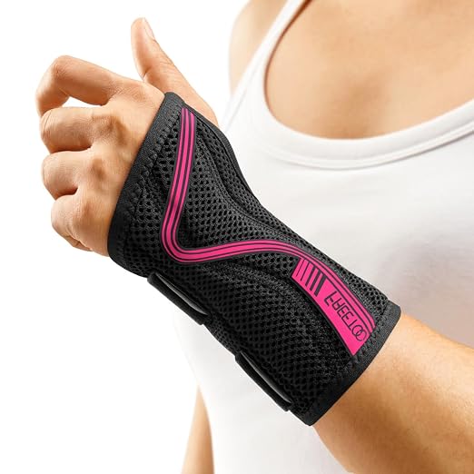 FREETOO Carpal Tunnel Wrist Brace Night Support, Left Hand, Medium | Wrist Splint Hand Brace, Breathable Mesh Fabric, Women Men, Sleeping Work Typing Pregnancy, Tendonitis Arthritis Sprain RSI