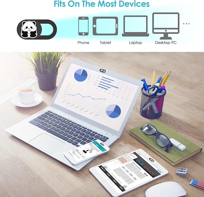 Laptop Camera Cover, Cute Webcam Cover Slide, Computer Camera Cover, iPad Accessories for Smartphone, iMac, Tablet, Desktop, Camera Blocker for Laptop to Protect Visual Privacy Security, Avoid Hackers