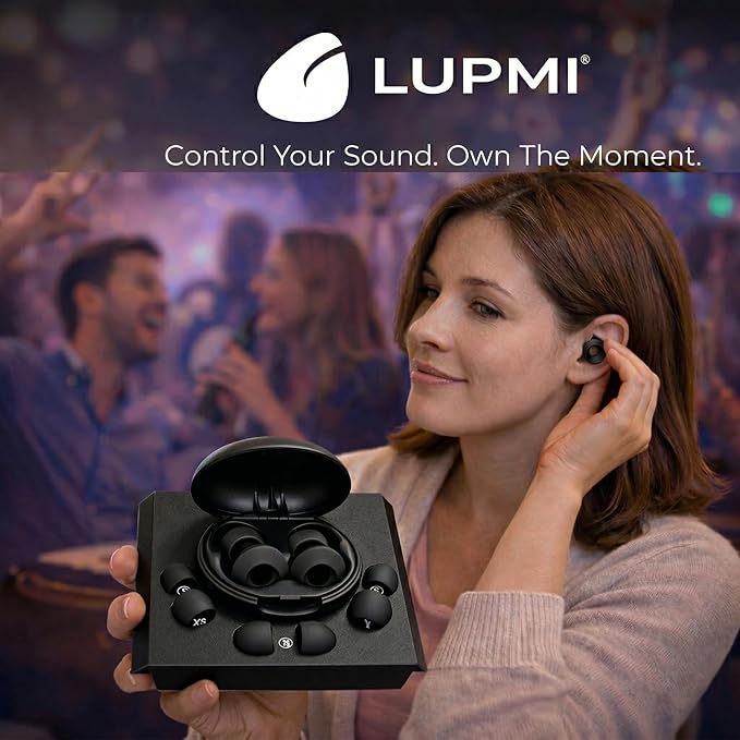Earplugs for Sleeping, Noise Cancelling Ear Plugs for Snoring & Side Sleepers, Reusable Silicone Sleep Earplugs (23dB Noise Reduction) with 4 Sizes for Custom Fit