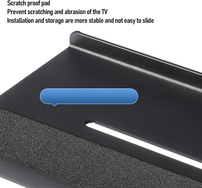 HEEPDD TV Top Shelf, Adjustable Computer Screen Floating Stand for Soundbar Gaming Routers No Drill Steel Monitor Storage Organizer Space Saving Cable Management Rack