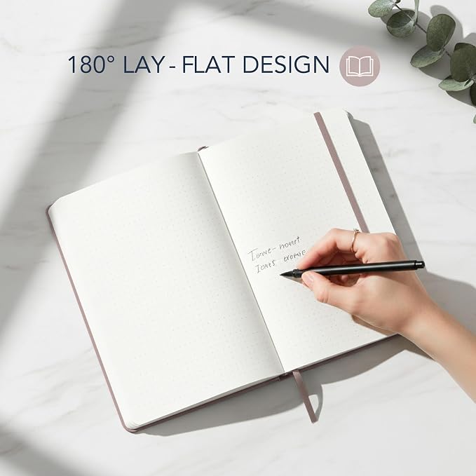 Mr. Pen- Dotted Journal Notebook, A5 Medium Size (5.7"x8.4") | 160 Pages (80 Sheets), Fabric Hardcover, 100 GSM Thick Paper, Bullet Dotted Journal for Planning, Tracking