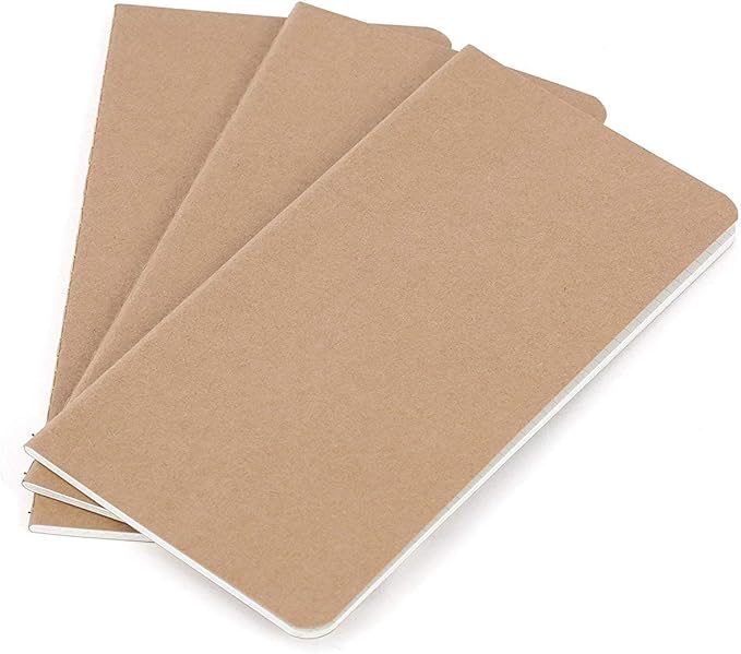 WANDERINGS Dotted Regular Size Travelers Notebook Inserts | 4.25" x 8.25" (11 x 21cm) | 100 GSM Paper | 3 Hand-sewn Booklets/180 Pages | Travelers Notebook Refills for Journals, Diaries, Planners