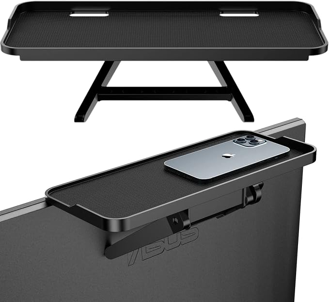 TV Top Screen Shelf Adjustable Computer Monitor Shelf Storage Bracket Mount Hold Cable Media Box, Game Console, WiFi Router, Plants, Speakers, Remote Controls, DVD Shelf