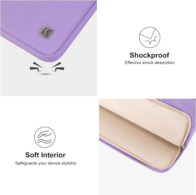 DOMISO Laptop Case Sleeve Cover Bag for 13 inch MacBook Air M5(2026) M4 M3 M2 M1,Fits 13" MacBook Neo A18,MacBook Pro M2/M1,Compatible with 13 inch HP Dell ASUS Lenovo Notebook,Purple
