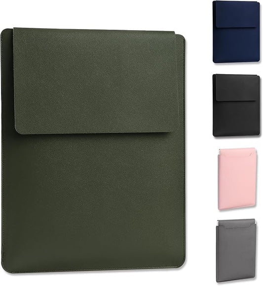 13.3-14 Inch Laptop Sleeve - Thin & Padded Case Compatible with 14" (2022), 13.3" (2015) Models | Portable Dark Green Protective Sleeve