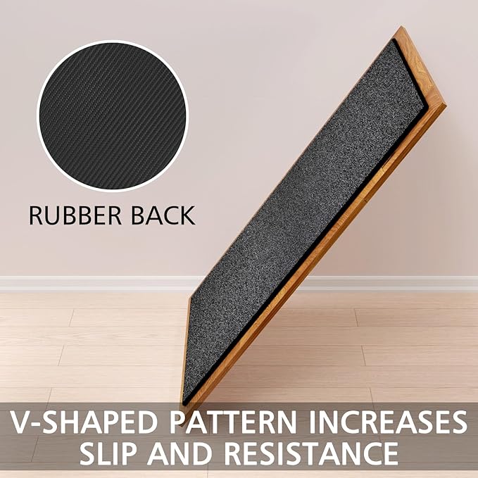 Kitchen Mat Set of 2 PCS, Cushioned Non Slip Rugs for Kitchen Floor, Absorbent Runner Comfort Standing Mats Washable for Kitchen, Office, Home (Black-Velvet, 17.3"x47"+17.3"x30")