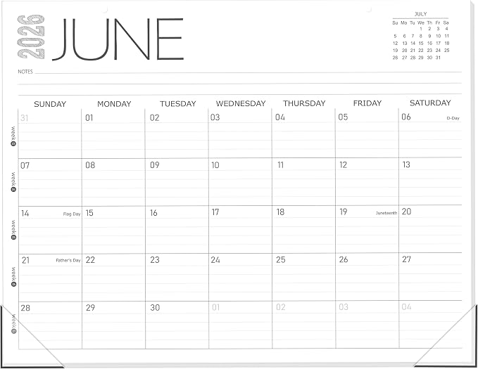 GuassLee Desk Calendar 2026, 12-Month Desk Calendar from June. 2026 to May. 2027, 14" X 11" Monthly Desk Planner, Table Desk Top Calendar with Thick Paper for Office Home Planning & Organizing