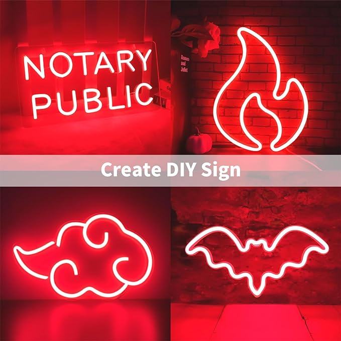 iNextStation 12V Red LED Strip Lights 16.4FT, Flexible Silicone Neon Rope Light, IP65 Waterproof LED Light Strip, Cuttable, Neon Light Strip for Cabinet, Ceiling, Wall, Bedroom, Kitchen(No Adapter)
