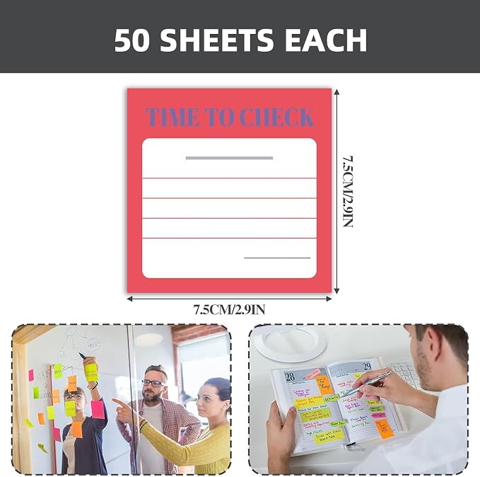 Retro 4Pack/200 Sheets 3x3in Self-Sticking Note Papers Set, High-Adhesive Productivity Planner Pads for Time Management, Vintage Daily Task Notes for Journal Office Home, Bulk Stationery Gift